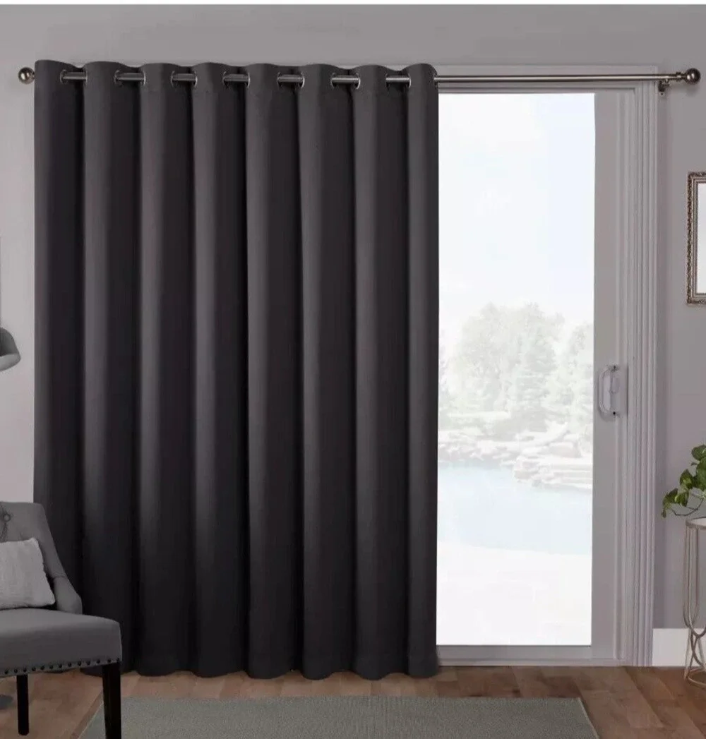Exclusive Home Sateen Blackout Grommet Top Extra Wide 84x100